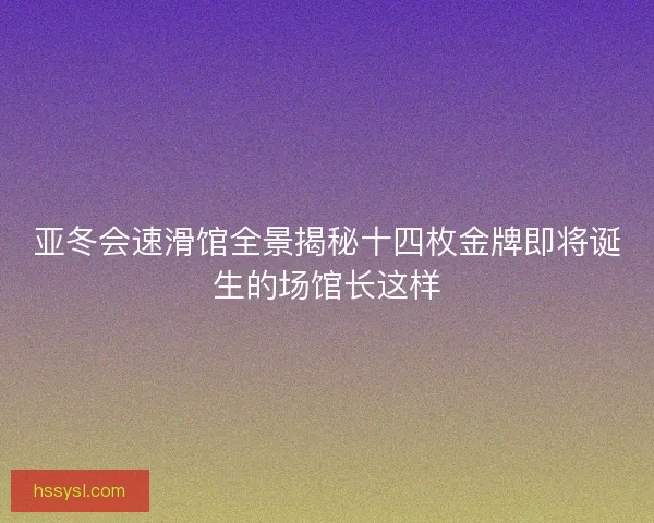 亚冬会速滑馆全景揭秘十四枚金牌即将诞生的场馆长这样